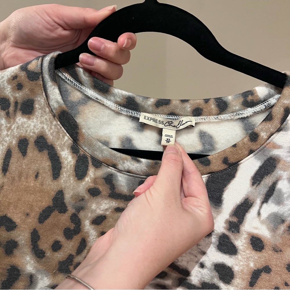 Express Leopard Print Sweater - image 6